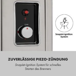 Crossfire Vertikaler Gasgrill 800°C Infrarot-Brenner 12.000 BTU Silber -Küchenbedarf Angebote 10033288 de 0006 logo