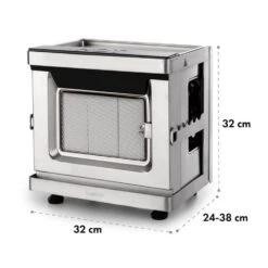 Crossfire Vertikaler Gasgrill 800°C Infrarot-Brenner 12.000 BTU Silber -Küchenbedarf Angebote 10033288 yy 0011 logo Klarstein Crossfire Vertikaler Gasgrill silber reedit