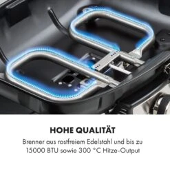 Parforce Duo Gasgrill 2 Brenner 4,4kW 15000BTU 300°C Grau -Küchenbedarf Angebote 10033297 de 0005 logo