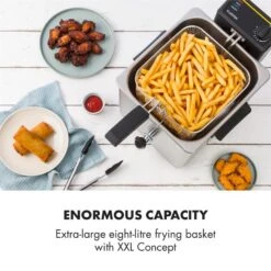 Family Fry Fritteuse 3000W Oil Drain Technology Edelstahl Silber -Küchenbedarf Angebote 10033342 yy 0003 logo Klarstein Family Fry Fritteuse 3000W silber