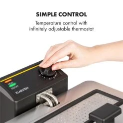 Family Fry Fritteuse 3000W Oil Drain Technology Edelstahl Silber -Küchenbedarf Angebote 10033342 yy 0004 logo Klarstein Family Fry Fritteuse 3000W silber