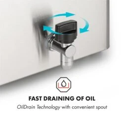 Family Fry Fritteuse 3000W Oil Drain Technology Edelstahl Silber -Küchenbedarf Angebote 10033342 yy 0005 logo Klarstein Family Fry Fritteuse 3000W silber