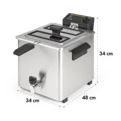 Family Fry Fritteuse 3000W Oil Drain Technology Edelstahl Silber -Küchenbedarf Angebote 10033342 yy 0010 logo Klarstein Family Fry Fritteuse 3000W silber