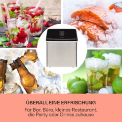 Clearcube Eiswürfelmaschine Klareis 13kg/24h Edelstahl Schwarz -Küchenbedarf Angebote 10033350 de 0003 usp