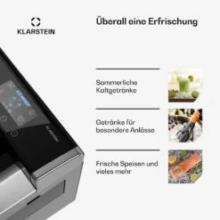 Eiszeit Eiswürfelmaschine Edelstahl 3 Eiswürfelgrößen Silber -Küchenbedarf Angebote 10033478 de 0005 usp