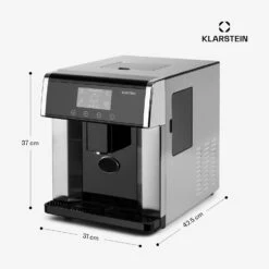Eiszeit Eiswürfelmaschine Edelstahl 3 Eiswürfelgrößen Silber -Küchenbedarf Angebote 10033478 yy 0011 dimensions