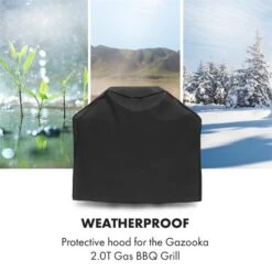 Gazooka 2.0T Wetterschutzhaube 600D Canvas 30/70% PE/PVC Schwarz -Küchenbedarf Angebote 10033535 yy 0003 logo Klarstein Gazooka Wetterschutzhaube schwarz