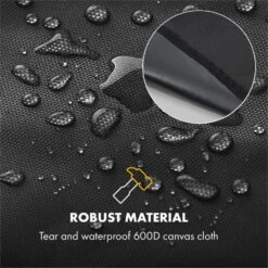 Gazooka 2.0T Wetterschutzhaube 600D Canvas 30/70% PE/PVC Schwarz -Küchenbedarf Angebote 10033535 yy 0005 logo Klarstein Gazooka Wetterschutzhaube schwarz