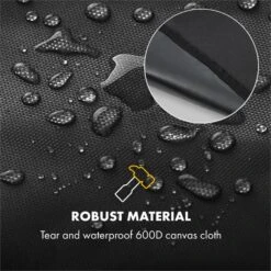 Hot & Hot Wetterschutzhaube 600D Canvas 30/70% PE/PVC Schwarz -Küchenbedarf Angebote 10033537 yy 0005 logo Klarstein Hot and Hot Wetterschutzhaube schwarz