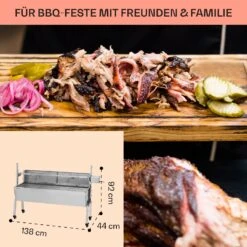Sauenland Pro Spanferkelgrill Drehspieß 13W 4 Rollen Edelstahl -Küchenbedarf Angebote 10033566 de 0006 usp