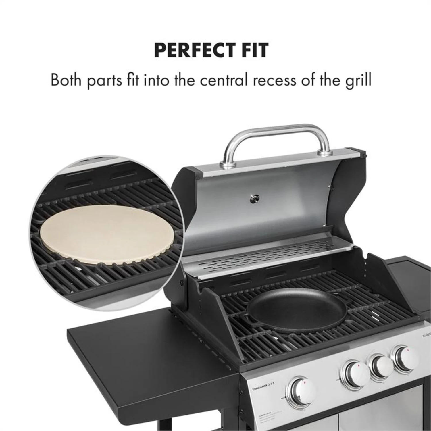 Tomahawk 3.1 S Brat & Back-Set Pfanne Pizzastein Ø29 Cm 4 Tomahawk 3.1 S Brat & Back-Set Pfanne Pizzastein Ø29 Cm – Bild 2