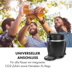 Tap2Go Mobile 2-in1 Bierzapfanlage Mit Getränkekühler 5l/13l Schwarz -Küchenbedarf Angebote 10034006 de 0004 logo
