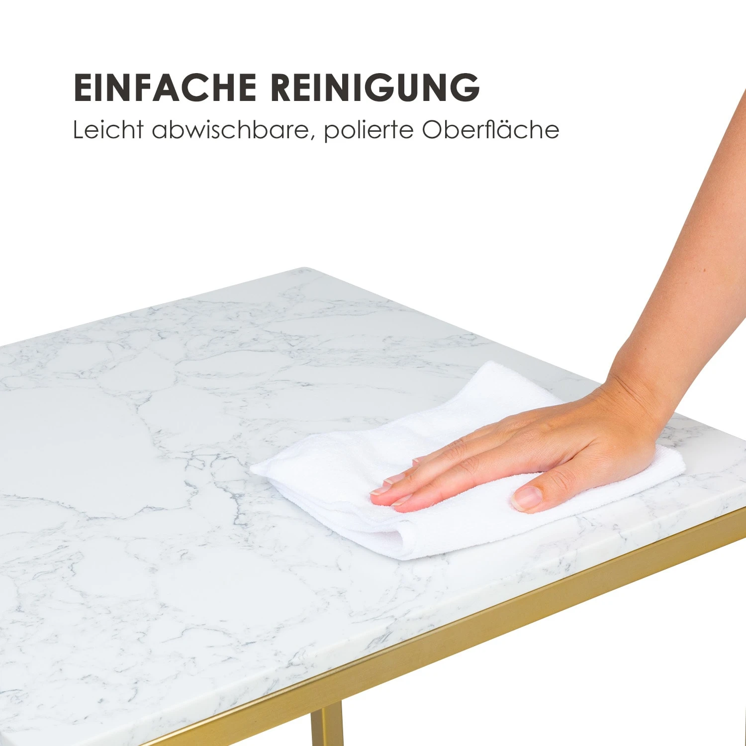 White Pearl I Couchtisch 50x50x50cm (BxHxT) Marmor Gold / Weiß 6 White Pearl I Couchtisch 50x50x50cm (BxHxT) Marmor Gold / Weiß – Bild 4