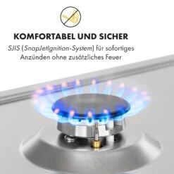 Ignito Domino Gaskochfeld 2-flammig Sabaf-Brenner Edelstahl Silber -Küchenbedarf Angebote 10034108 de 0005 logo