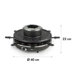 Fonduelette Raclette Und Fondue 1350W 1 Liter 38 Cm Ø Für 8 Personen -Küchenbedarf Angebote 10034138 yy 0007 logo Klarstein Fonduelette Raclette und Fondue 1350W