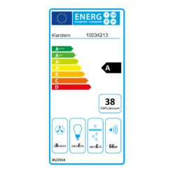 Tron Ambience Inselabzugshaube Ø38cm Umluft 540m³/h LED Schwarz -Küchenbedarf Angebote 10034213 energy label