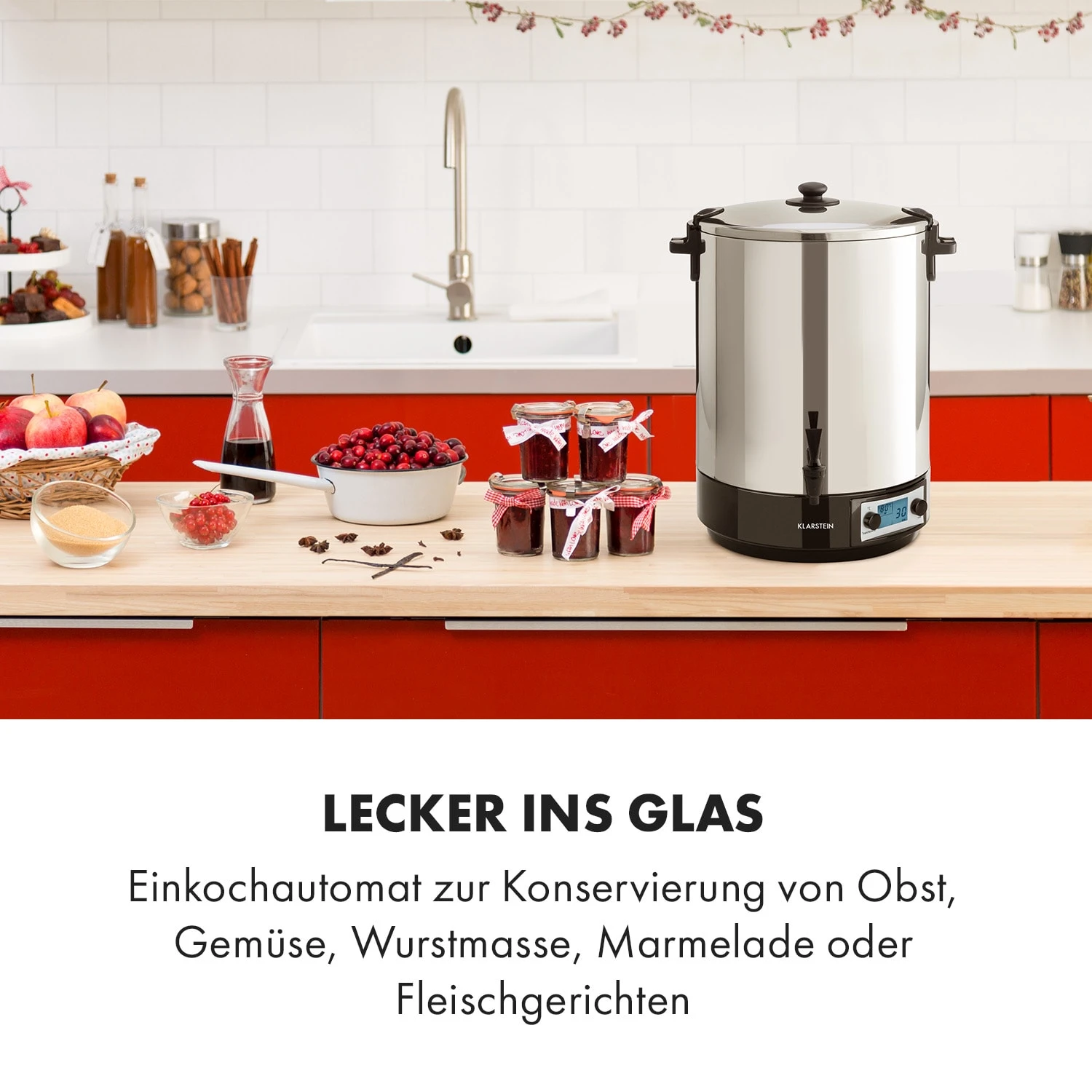 KonfiStar 40 Digital Einkocher Getränkespender 2500W 40L 100°C 180min 4 KonfiStar 40 Digital Einkocher Getränkespender 2500W 40L 100°C 180min – Bild 2