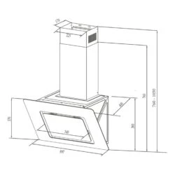 Sofia 90 Dunstabzugshaube Kopffrei 300 M³/h Touch-Control Glasfront -Küchenbedarf Angebote 10034260 yy 0010 logo Klarstein Sofia 90 Dunstabzugshaube 90cm schwarz
