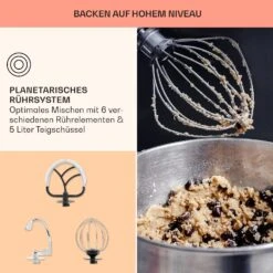 Bella Elegance Küchenmaschine 2000 W 2,7 PS 5,2 Ltr Edelstahl BPA-frei 14 Bella Elegance Küchenmaschine 2000 W 2,7 PS 5,2 Ltr Edelstahl BPA-frei -Küchenbedarf Angebote 10034364 de 0006 usp