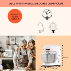 Bella Elegance Küchenmaschine 2000W/2,7PS/5,2 Ltr Edelstahl BPA-frei -Küchenbedarf Angebote 10034365 de 0005 usp