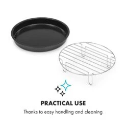 AeroVital Cube Chef Pizzateller Hoher Grilleinsatz Zubehör Edelstahl -Küchenbedarf Angebote 10034411 yy 0005 logo Klarstein AeroVital Cube Chef Pizzateller