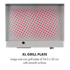 Grillmeile 3000G Elektrogrill 3000W Grillplatte 54,5x35cm Glatt -Küchenbedarf Angebote 10034447 yy 0004 logo Klarstein Grillmeile 3000G Pro Elektrogrill glatt