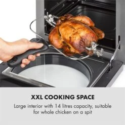 AeroVital Easy Touch Heißluftfritteuse 1700W 14l Timer 16 Programme Metallic / Schwarz -Küchenbedarf Angebote 10034451 yy 0004 logo Klarstein AeroVital easy touch Heissluftfritteuse