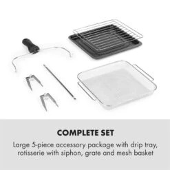 AeroVital Easy Touch Heißluftfritteuse 1700W 14l Timer 16 Programme Metallic / Schwarz -Küchenbedarf Angebote 10034451 yy 0007 logo Klarstein AeroVital easy touch Heissluftfritteuse