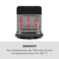 AeroVital Easy Touch Heißluftfritteuse 1700W 14l Timer 16 Programme Schwarz -Küchenbedarf Angebote 10034452 yy 0003 logo Klarstein AeroVital easy touch Fritteuse schwarz