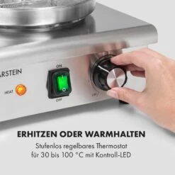 Wurstfabrik Pro 550 Hot Dog Maker 550W 2 Spieße 5L 30-100°C Edelstahl -Küchenbedarf Angebote 10034453 de 0003 logo