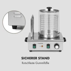 Wurstfabrik Pro 550 Hot Dog Maker 550W 2 Spieße 5L 30-100°C Edelstahl -Küchenbedarf Angebote 10034453 de 0008 logo