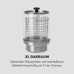 Wurstfabrik 600 Hot Dog Maker 600W 3 Spieße 5L 30-100°C Glas Edelstahl -Küchenbedarf Angebote 10034454 de 0004 logo