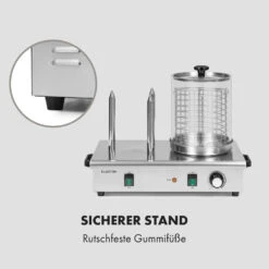 Wurstfabrik 600 Hot Dog Maker 600W 3 Spieße 5L 30-100°C Glas Edelstahl -Küchenbedarf Angebote 10034454 de 0008 logo