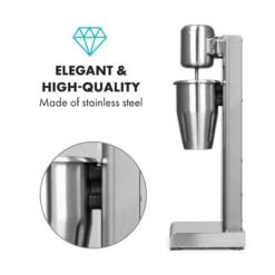 Kraftpaket Milchshake-Mixer Proteinshake 80W Edelstahl Silber -Küchenbedarf Angebote 10034456 yy 0007 logo Klarstein Kraftpaket Pro Milchshake Mixer 80W