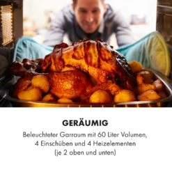 Masterchef 60 Mini-Backofen 60l 2000W 100-230 °C Timer Schwarz -Küchenbedarf Angebote 10034498 de 0004 logo