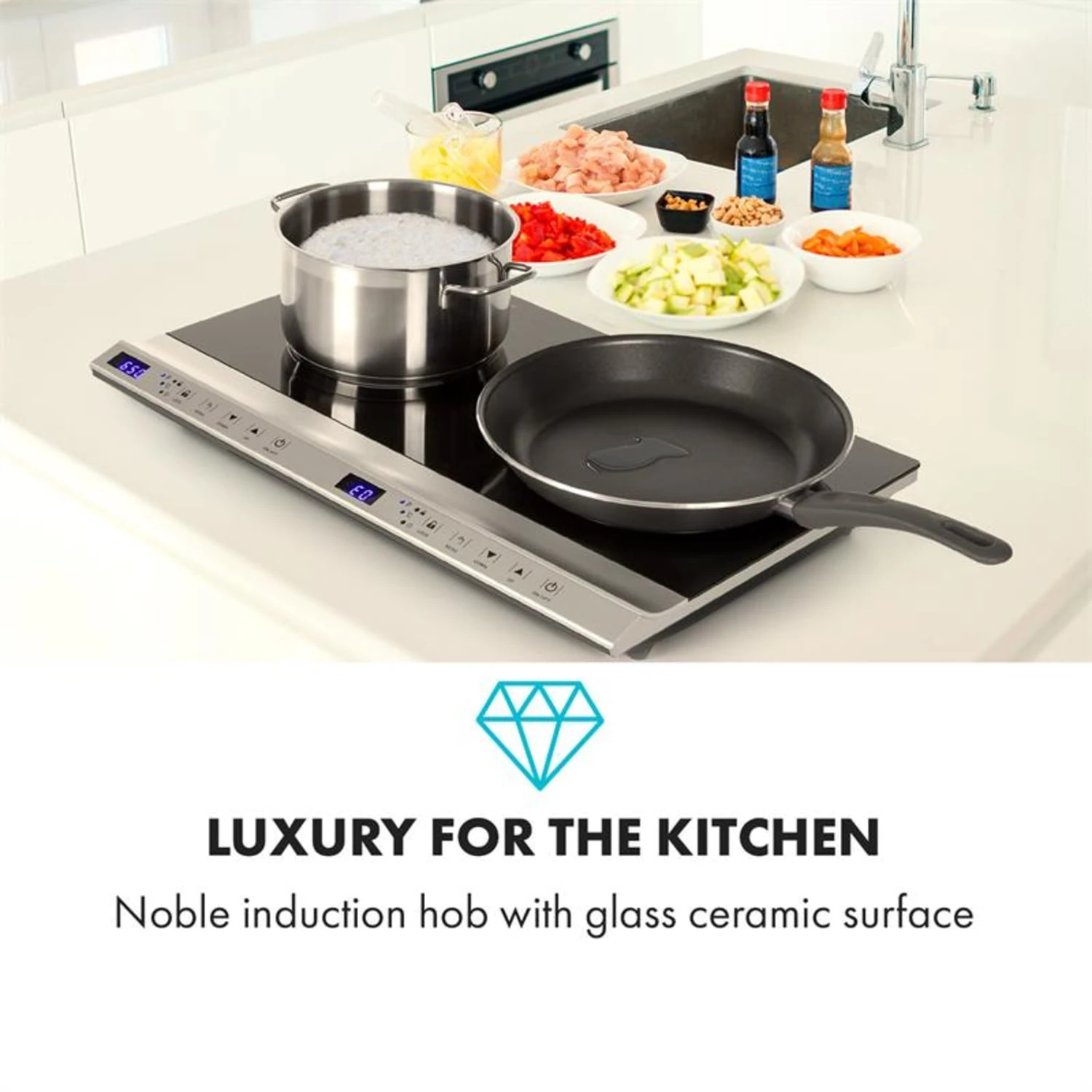 Cucinata Induktionskochfeld 3100W 10 Leistungsstufen 200-1300W 4 Cucinata Induktionskochfeld 3100W 10 Leistungsstufen 200-1300W – Bild 2