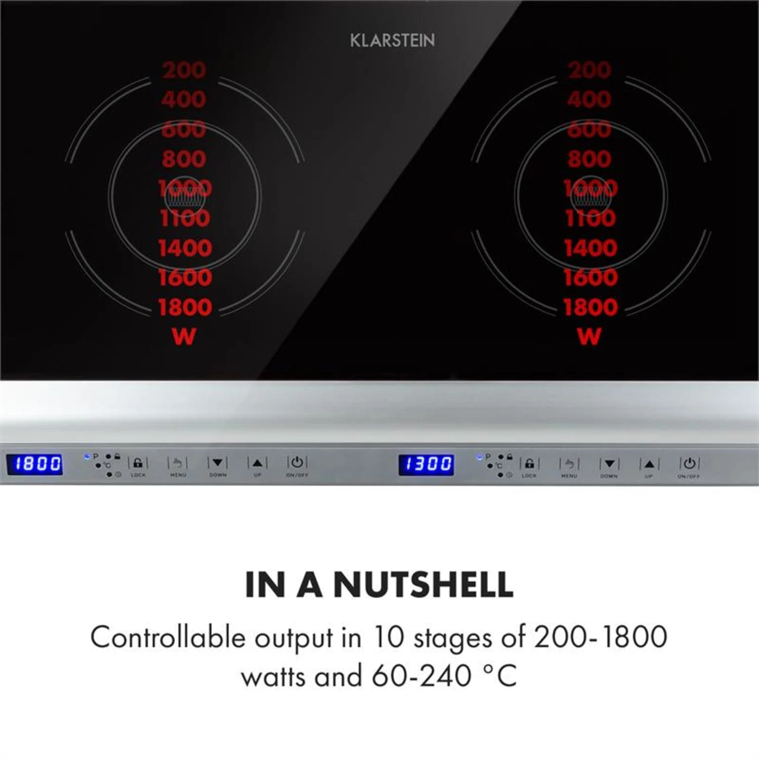 Cucinata Induktionskochfeld 3100W 10 Leistungsstufen 200-1300W 5 Cucinata Induktionskochfeld 3100W 10 Leistungsstufen 200-1300W – Bild 3