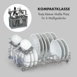 Azuria Geschirrspülmaschine 1380W 6,5L 6 Gedecke Schwarze Glasfront -Küchenbedarf Angebote 10034510 de 0003 logo