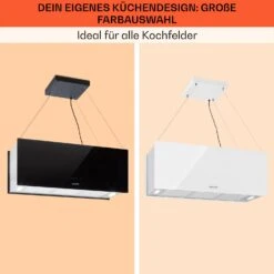 Kronleuchter XL Inselabzugshaube 90cm Umluft 590m³/h LED Touch Weiß -Küchenbedarf Angebote 10034523 de 0007 usp