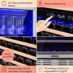 Vinovilla Grande 116 Built-in Duo Weinkühlschrank 310 Ltr 116 Fl. LED -Küchenbedarf Angebote 10034525 DE 0005 usp