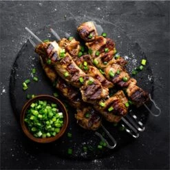 AeroVital Fry Kebab-Set | Zubehör | Edelstahl | 8 Spieße | Silber -Küchenbedarf Angebote 10034577 yy 0003 ambient Klarstein AeroVital Fry Kebab Set