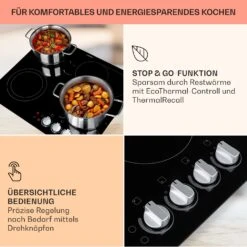 EasyCook Keramikkochfeld 6100W Drehregler Schwarz -Küchenbedarf Angebote 10034604 de 0004 usp