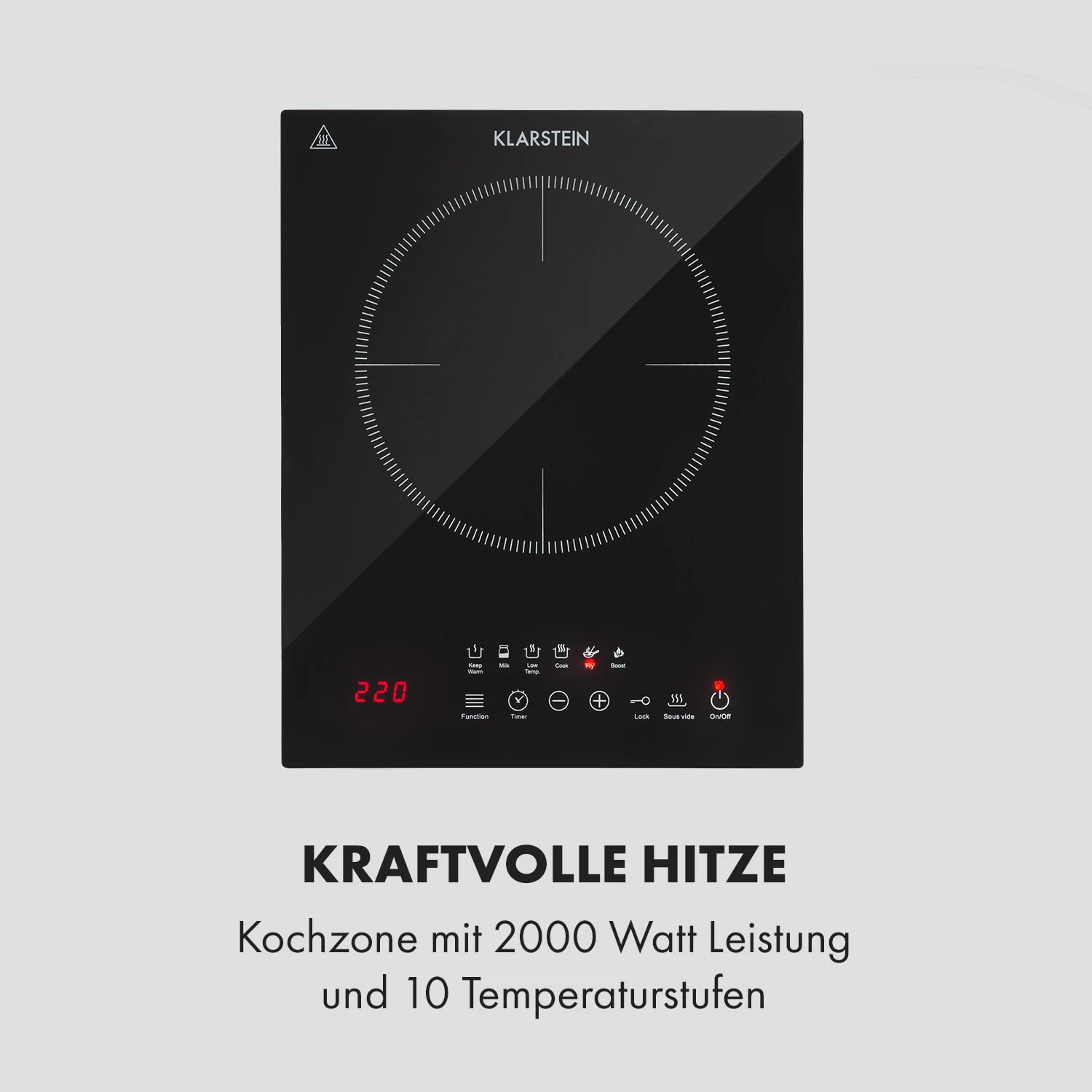 Cook N Roll Induktionskochfeld 2000W Timer 10 Stufen Bratenthermometer 7 Cook N Roll Induktionskochfeld 2000W Timer 10 Stufen Bratenthermometer – Bild 5