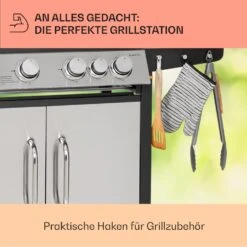 Tomahawk Gasgrill 4x3,6 KW + 2,7 KW Brenner 66x43,5 Cm Grill Edelstahl -Küchenbedarf Angebote 10034710 de 0007 usp