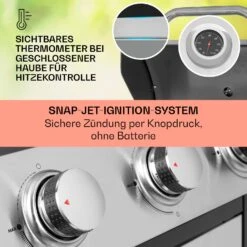 Tomahawk Gasgrill 3 X 3,6 KW Brenner 60 X 43,5 Cm Grill Edelstahl -Küchenbedarf Angebote 10034711 de 0004 usp