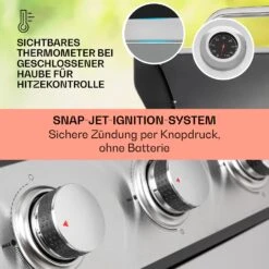 Tomahawk Gasgrill 5x3,6 KW + 2,7 KW Brenner 80x43,5 Cm Grill Edelstahl -Küchenbedarf Angebote 10034712 de 0004 usp