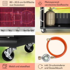 Tomahawk Gasgrill 5x3,6 KW + 2,7 KW Brenner 80x43,5 Cm Grill Edelstahl -Küchenbedarf Angebote 10034712 de 0005 usp