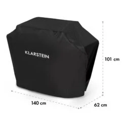 Tomahawk Wetterschutzhaube 600D Canvas 30/70% PE/PVC Schwarz 15 Tomahawk Wetterschutzhaube 600D Canvas 30/70% PE/PVC Schwarz -Küchenbedarf Angebote 10034713 yy 0007 logo Klarstein Tomahawk Wetterschutzhaube 140cm