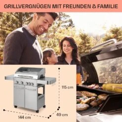 Valkyrie Gasgrill 4x3,5 KW + 3,15 KW Brenner 74x44 Cm Grill Edelstahl -Küchenbedarf Angebote 10034715 de 0006 usp