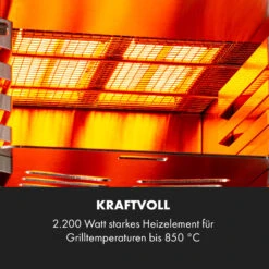 Hannibal Hochtemperaturgrill Indoor 2.200W 850°C Edelstahl Schwarz -Küchenbedarf Angebote 10034804 de 0004 logo